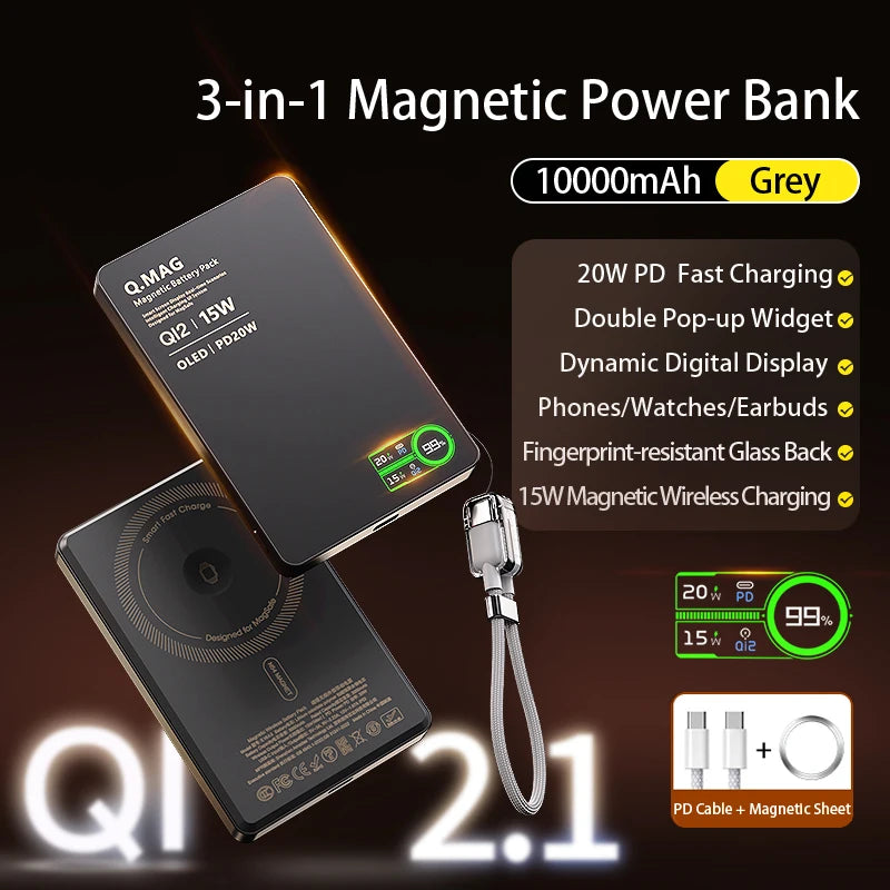 Magnetic Wireless Power Bank 5000mAh/10000mAh Fast Charger