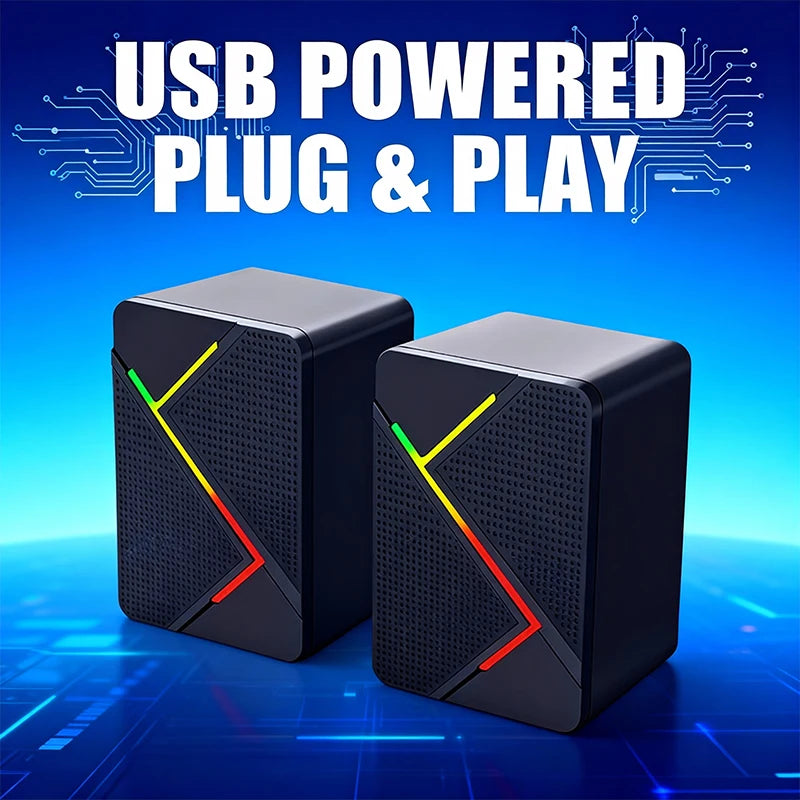 RGB USB Gaming Stereo Speakers | Desktop PC Speakers