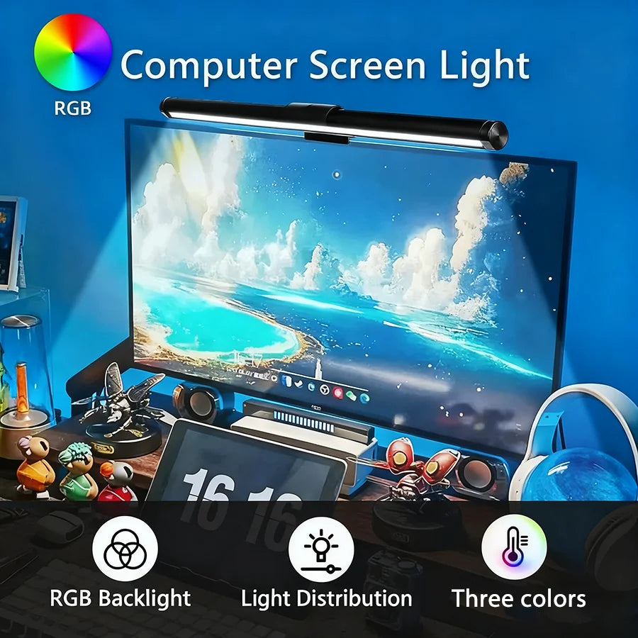 RGB LED Monitor Light Bar | USB Dimmable Desk Lamp