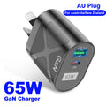 65W GaN USB-C Fast Wall Charger | PD Quick Charge Adapter