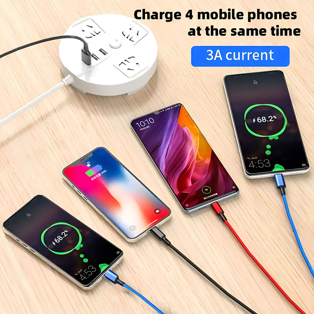 4-in-1 Fast Charging Cable | USB-C, Lightning & Micro USB