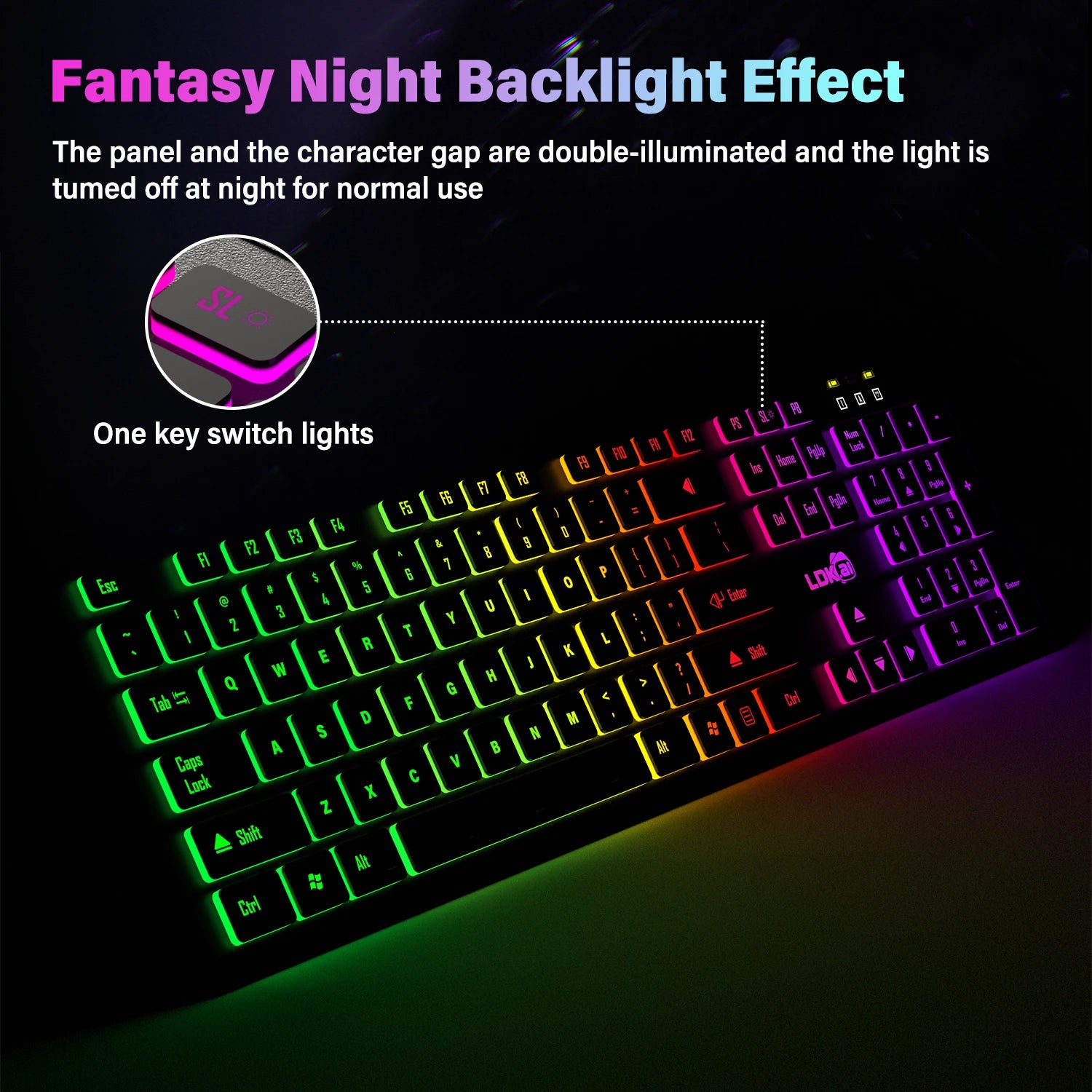 RGB Gaming Keyboard | LED Backlit USB Keyboard