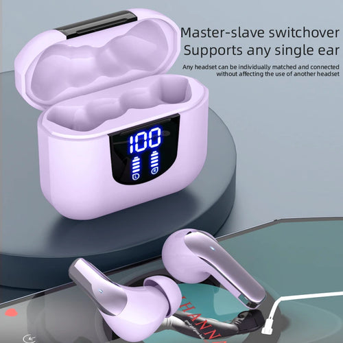 Bluetooth 5.4 Wireless Earbuds with Noise Cancellation & LED Display