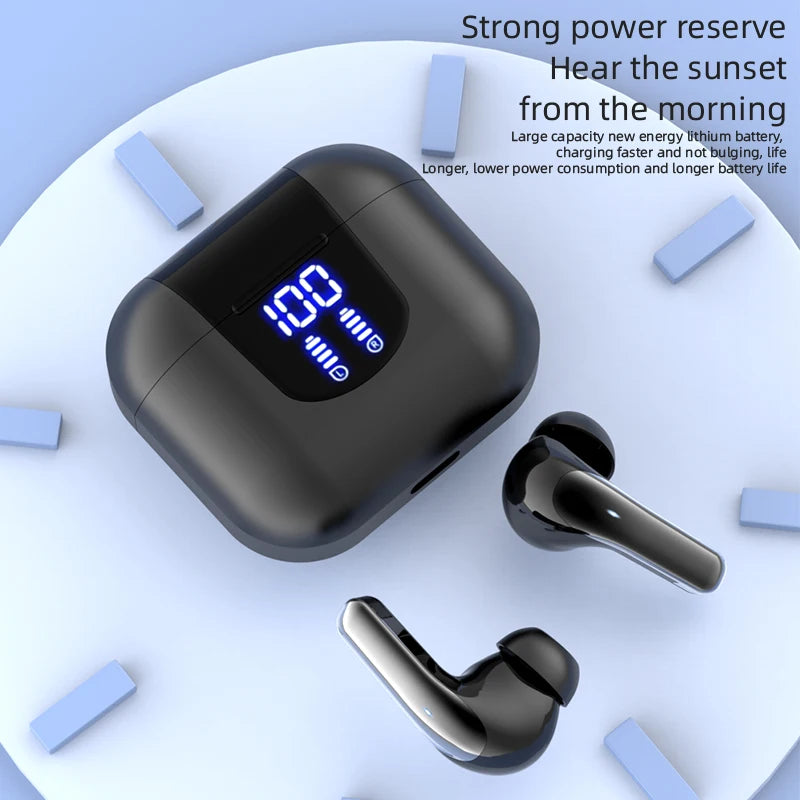 Bluetooth 5.4 Wireless Earbuds with Noise Cancellation & LED Display