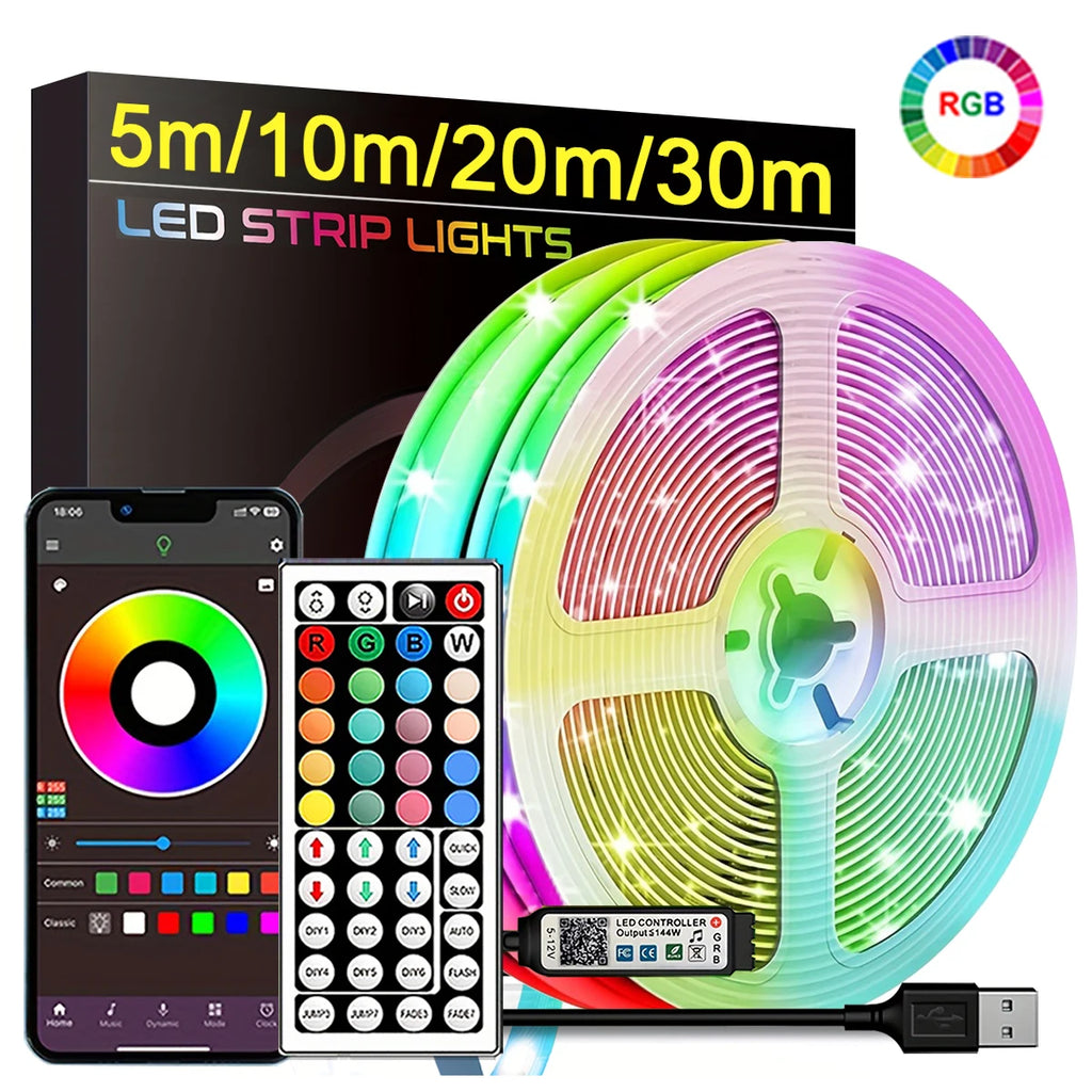 RGB LED Strip Lights with App & Remote Control | 5M, 10M, 20M & 30M