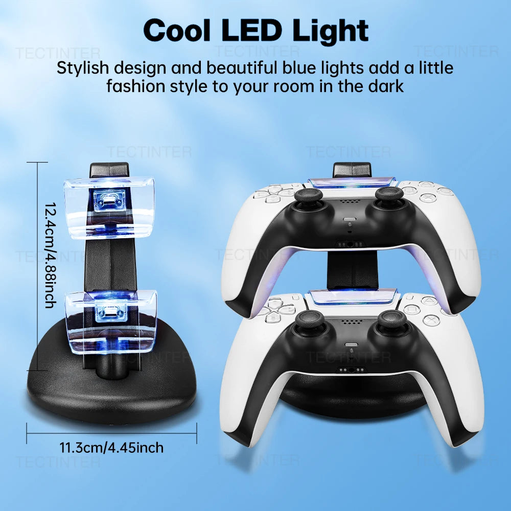 PS5 Dual Controller Fast Charging Station Dock | Type-C Charging Stand