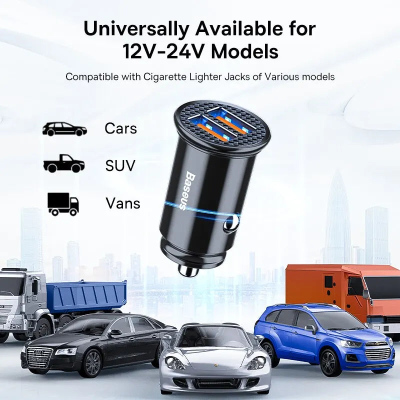 Baseus 30W USB-C Fast Car Charger | PD & Quick Charge 4.0