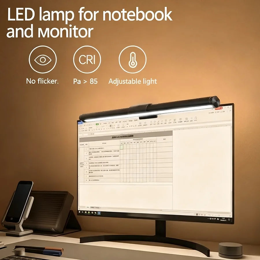 RGB LED Monitor Light Bar | USB Dimmable Desk Lamp
