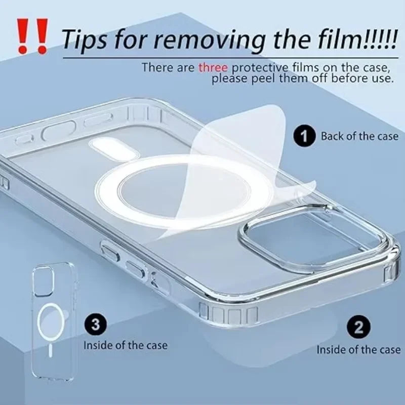 Premium Magnetic Clear Phone Case (MagSafe Compatible)