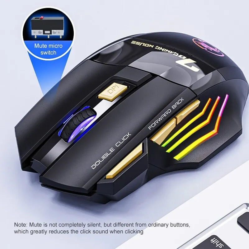 Wireless RGB Gaming Mouse | 3200 DPI Rechargeable