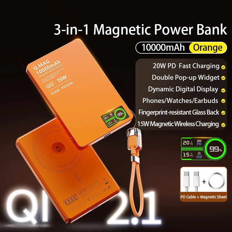 Magnetic Wireless Power Bank 5000mAh/10000mAh Fast Charger