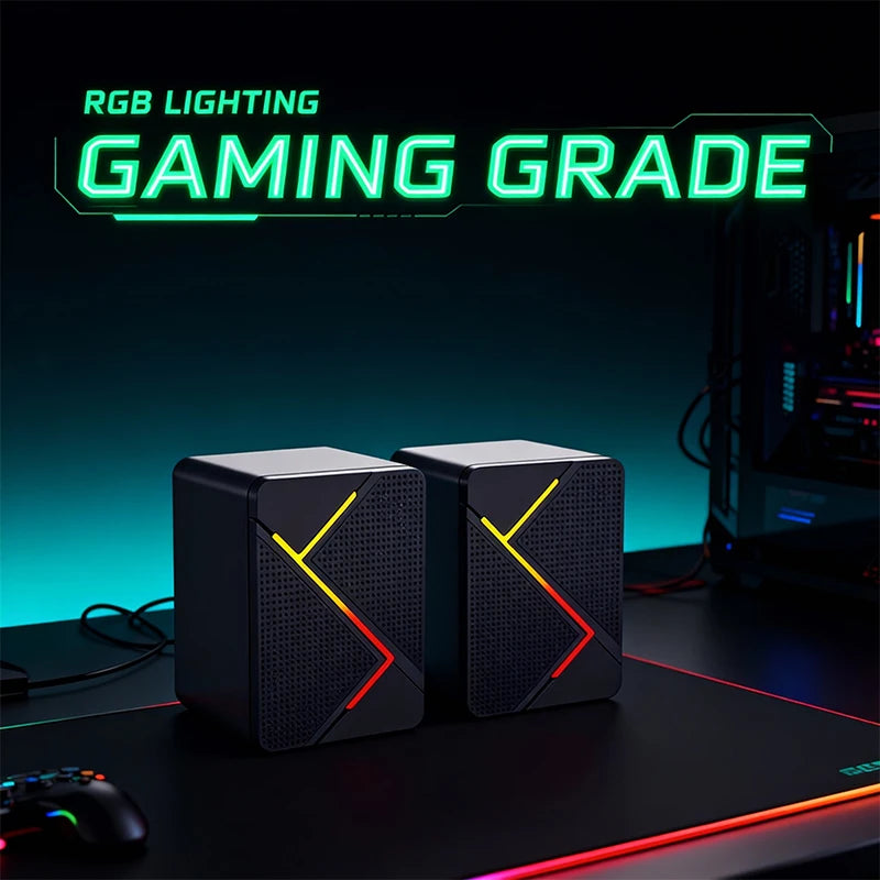 RGB USB Gaming Stereo Speakers | Desktop PC Speakers