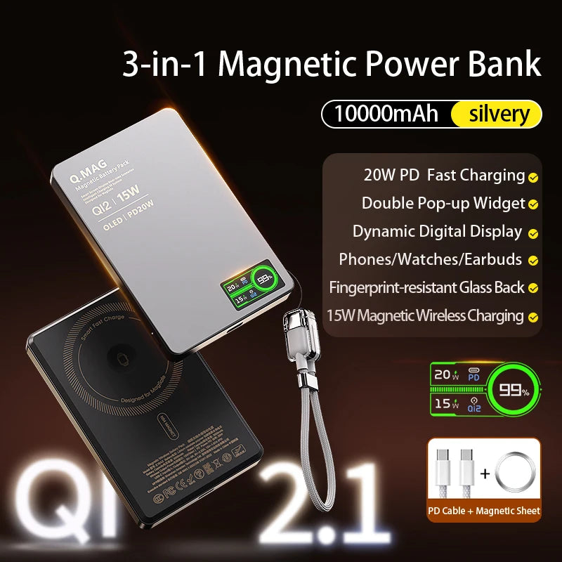Magnetic Wireless Power Bank 5000mAh/10000mAh Fast Charger