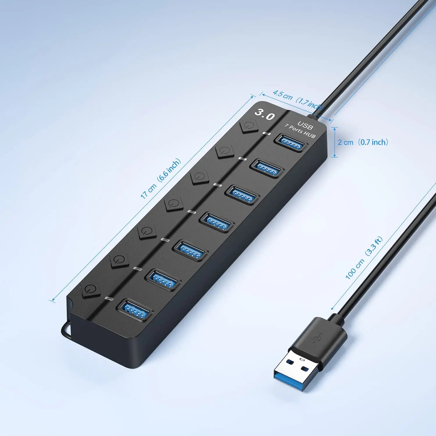 USB 3.0 Multi-Port Hub | High-Speed USB Splitter for Gaming & PC