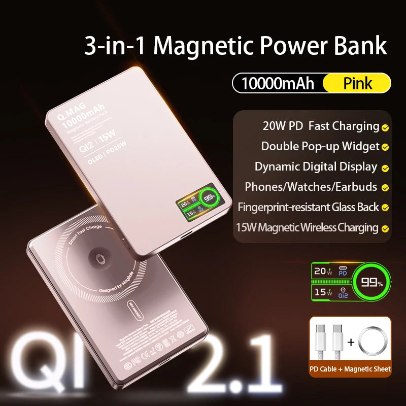 Magnetic Wireless Power Bank 5000mAh/10000mAh Fast Charger